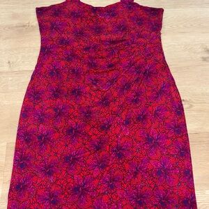 Miss Tina Floral Red and Purple Women's Dress